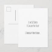 Funny Sorry I Called You Old Birthday humor Card Briefkaart (Voorkant / Achterkant)