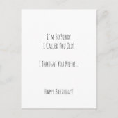 Funny Sorry I Called You Old Birthday Humor Card Briefkaart (Voorkant)