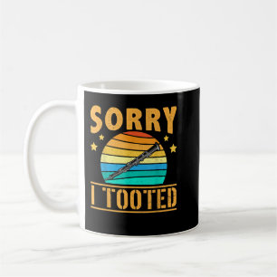 Funny Sorry I Tooted Clarinet Musician Clarinetist Koffiemok