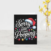 Funny Sorry I'm Late I Was Ong Xmas Lights Red San Kaart (Gele Bloem)