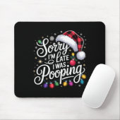 Funny Sorry I'm Late I Was Ong Xmas Lights Red San Muismat (Met muis)