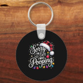 Funny Sorry I'm Late I Was Ong Xmas Lights Red San Sleutelhanger (Voorkant)
