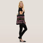Funny Sorry I'm Late Tote Bag (Op model)