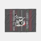 Funny Sorry Santa I've Been Feral All Year Ugly Ch Fleece Deken (Voorkant (Horizontaal))