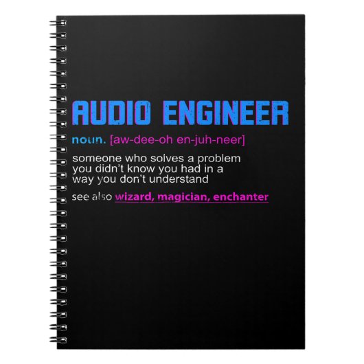 Funny Sound Engineer Audio Engineer Notitieboek (Voorkant)