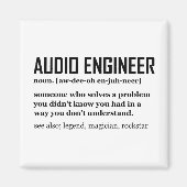 Funny Sound Engineer Audio Engineering Definition Magneet (Voorkant)