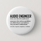 Funny Sound Engineer Audio Engineering Definition Ronde Button 5,7 Cm (Voorkant)