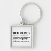 Funny Sound Engineer Audio Engineering Definition Sleutelhanger (Voorkant)