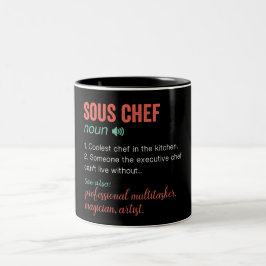 Funny Sous Chef Definition Tweekleurige Koffiemok