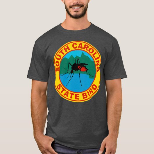 Funny South Carolina Mosquito State Bird T-shirt (Voorkant)