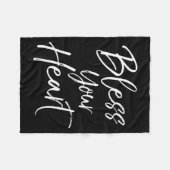 Funny Southern Christian Saying Quote Gift Bless Y Fleece Deken (Voorkant (Horizontaal))