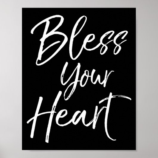 Funny Southern Christian Saying Quote Gift Bless Y Poster (Voorkant)