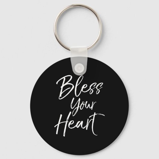 Funny Southern Christian Saying Quote Gift Bless Y Sleutelhanger (Voorkant)
