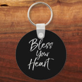 Funny Southern Christian Saying Quote Gift Bless Y Sleutelhanger (Voorkant)