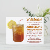 Funny Southern Family Reunion Sweet Tea Kaart (Staand voorkant)