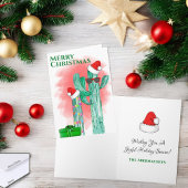 Funny Southwest Cactus Sunbril Custom Feestdagen Kaart