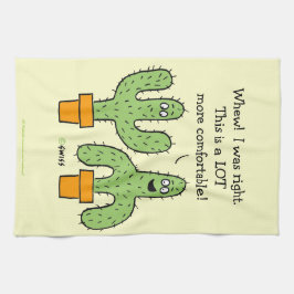 Funny Southwest Desert Cactus Cartoon Keuken Theedoek
