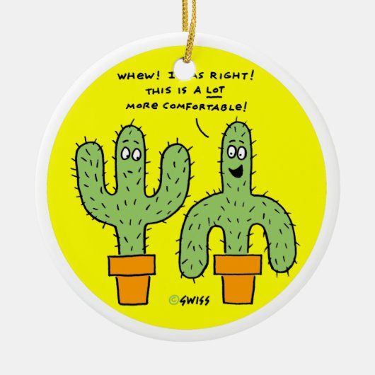 Funny Southwest-Ornament met kerstbomen Metalen Ornament (Voorkant)