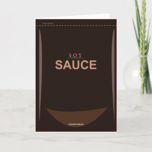 Funny  Soy Sauce Birthday Card Kaart