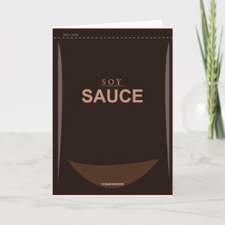 Funny Soy Sauce Birthday Card Kaart