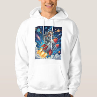 Funny Space Adventure Tee for Dreamers and Animal Hoodie