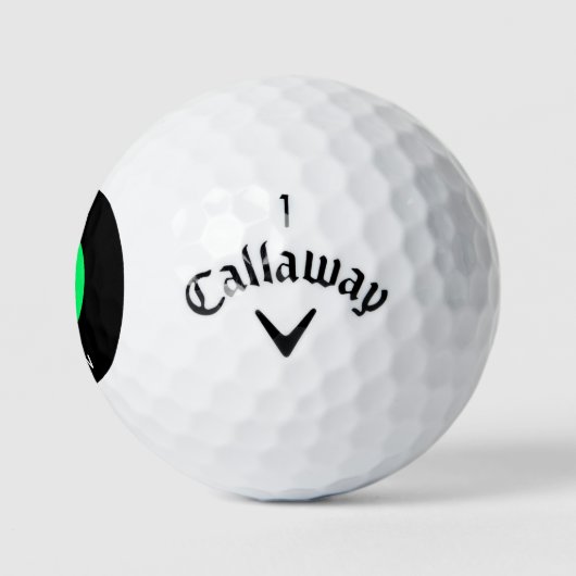 Funny Space Alien Green Black, gepersonaliseerd Golfballen (Logo)