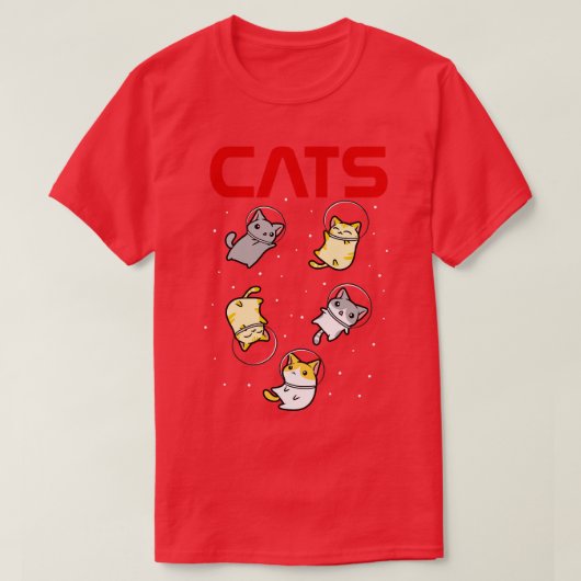 Funny Space Astronaut Cat Gifts Mannen Vrouwen Kin T-shirt (Design voorkant)