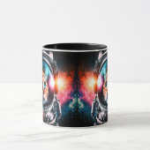 Funny Space Cat Astronaut Kat Galaxy Universe Mok (Midden)