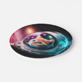 Funny Space Cat Astronaut Kat Galaxy Universe Papieren Bordje (Gekanteld)