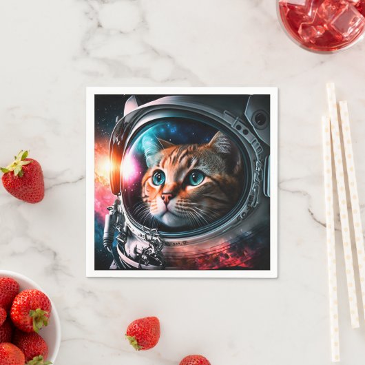 Funny Space Cat Astronaut Kat Galaxy Universe Servet (Insitu)