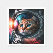 Funny Space Cat Astronaut Kat Galaxy Universe Servet (Voorkant)