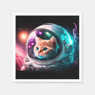 Funny Space Cat Astronaut Kat Galaxy Universe Servet