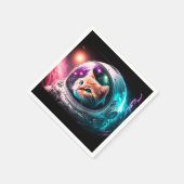 Funny Space Cat Astronaut Kat Galaxy Universe Servet (Hoek)