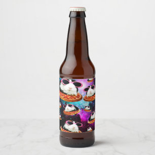 Funny space guinea bier etiket