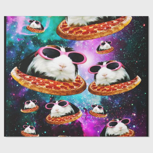 Funny space guinea cadeaupapier (Vlak)