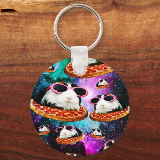 Funny space guinea sleutelhanger (Voorkant)