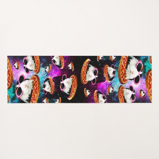 Funny space guinea yogamat (Achterkant (horizontaal))