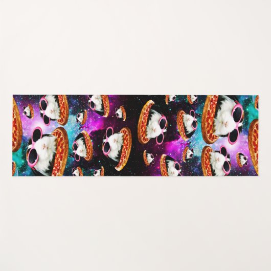 Funny space guinea yogamat (Voorkant (horizontaal))