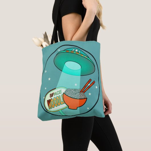 Funny Space Noodles Canvas tas (Dichtbij)