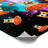 Funny space pizza cat poster (Hoek)
