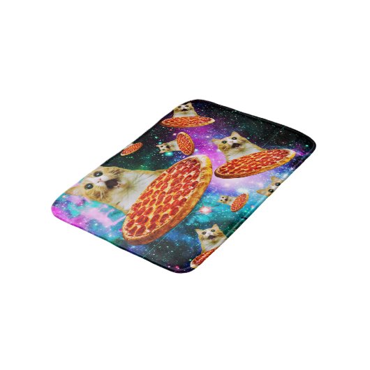 Funny Space pizzakat Badmat (Gekanteld)