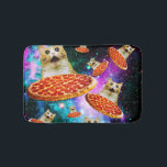 Funny Space pizzakat Badmat<br><div class="desc">Grappig en gek ontwerp voor een coole cadeau!</div>