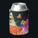 Funny Space pizzakat Blikjeskoeler<br><div class="desc">Grappig en gek ontwerp voor een coole cadeau!</div>