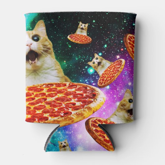 Funny Space pizzakat Blikjeskoeler (Voorkant)