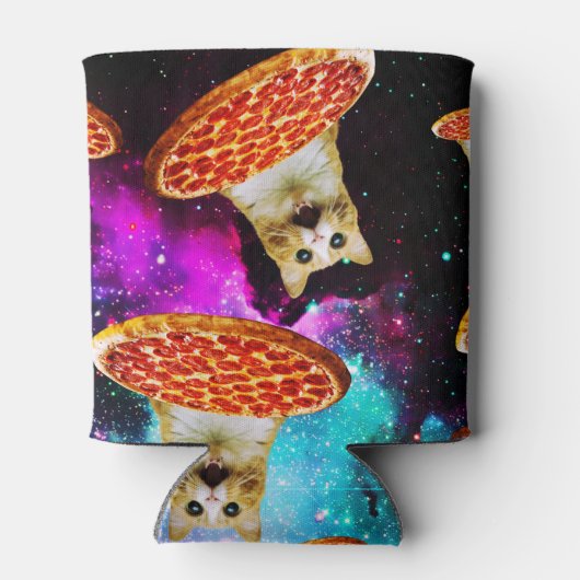 Funny Space pizzakat Blikjeskoeler (Achterkant)