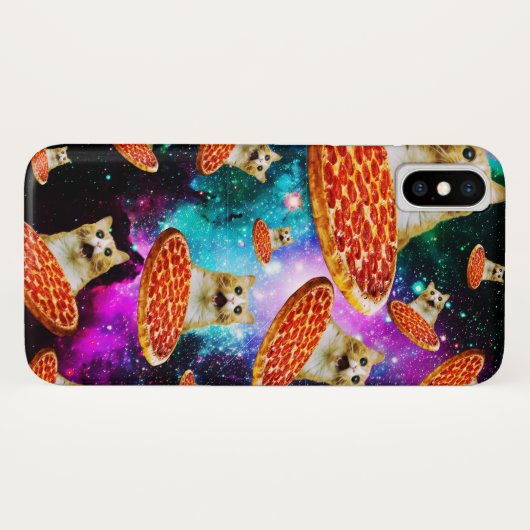 Funny Space pizzakat Case-Mate iPhone Case (Achterkant (horizontaal))