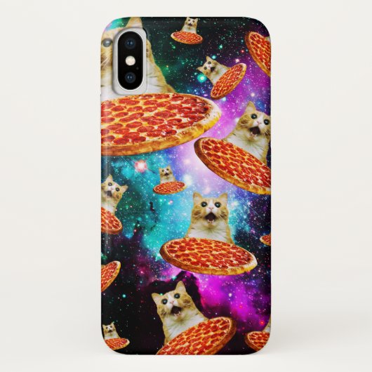 Funny Space pizzakat Case-Mate iPhone Case (Achterkant)