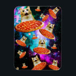 Funny Space pizzakat Magneet<br><div class="desc">Grappig en gek ontwerp voor een coole cadeau!</div>