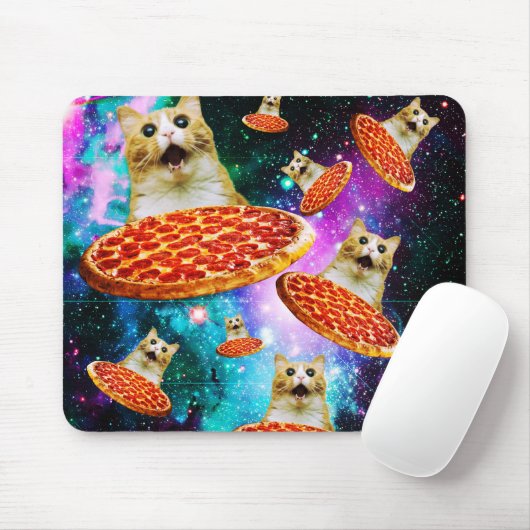 Funny Space pizzakat Muismat (Met muis)