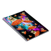 Funny Space pizzakat Notitieboek (Rechterzijde)